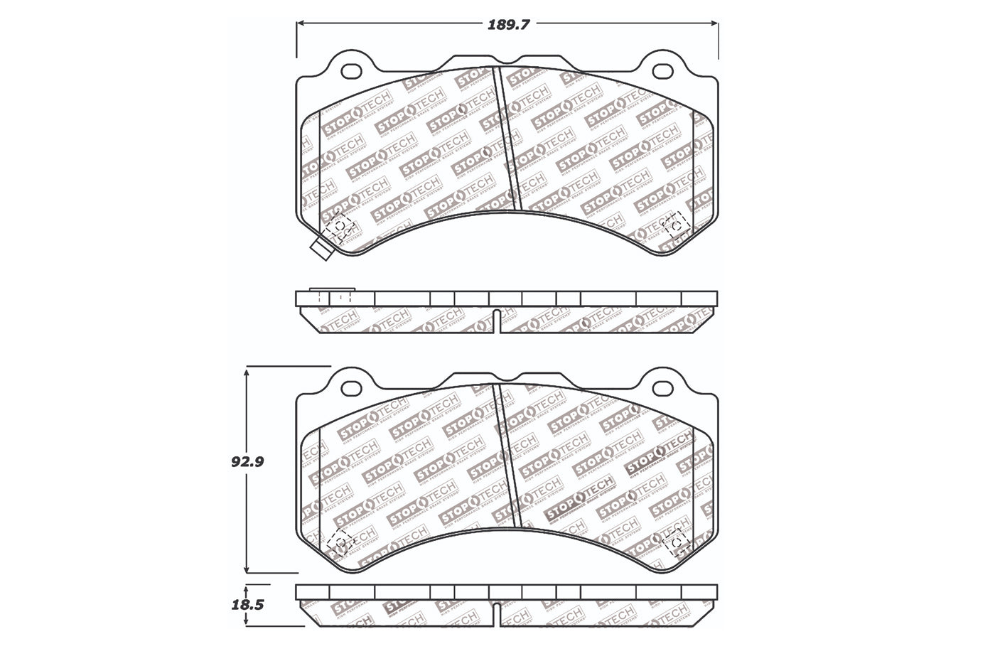 StopTech Street Front Brake Pads for R35 GTR