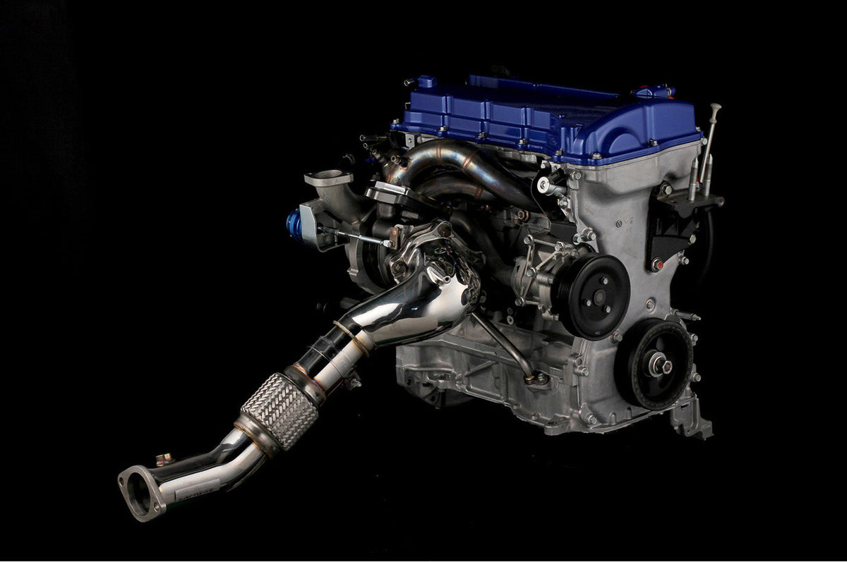 Tomei Expreme Evo X Wide Mouth Downpipe (TB6060-MT02A) installed