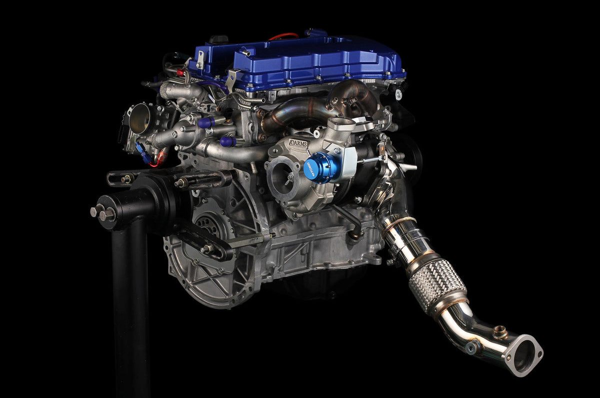 Tomei Expreme Evo X Wide Mouth Downpipe (TB6060-MT02A) installed