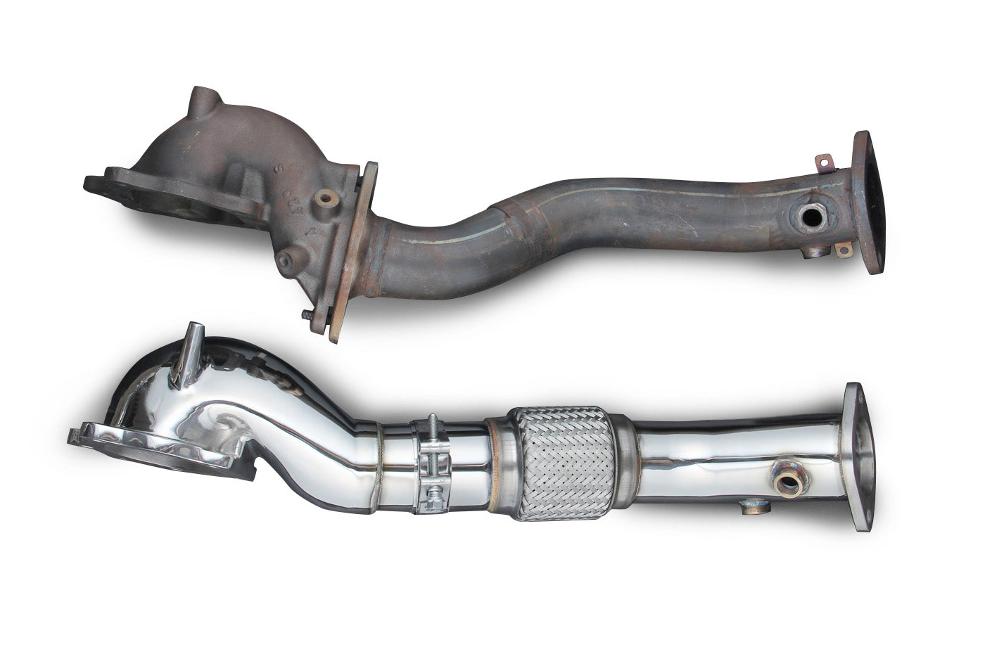 Tomei Expreme Evo X Wide Mouth Downpipe (TB6060-MT02A) vs oem stock