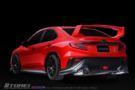 Tomei Expreme Titanium Type-D Dual Exit Full Exhaust for 2022+ WRX VB (TB6090-SB06B)