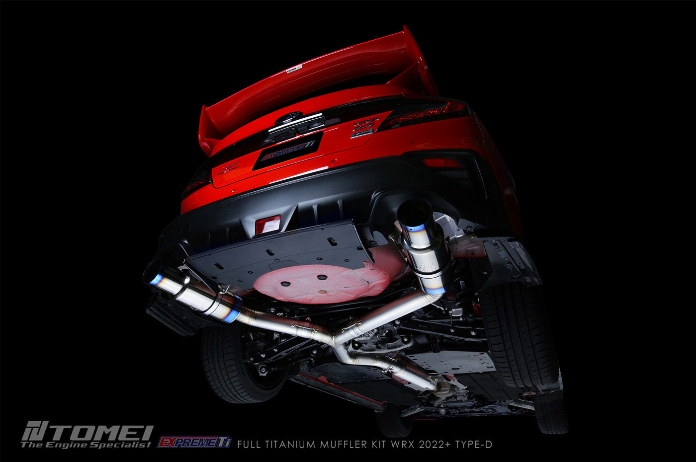 Tomei Expreme Titanium Type-D Dual Exit Full Exhaust for 2022+ WRX VB (TB6090-SB06B)