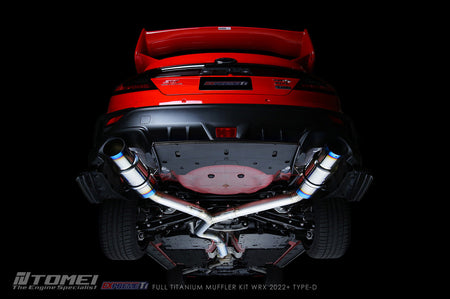 Tomei Expreme Titanium Type-D Dual Exit Full Exhaust for 2022+ WRX VB (TB6090-SB06B)