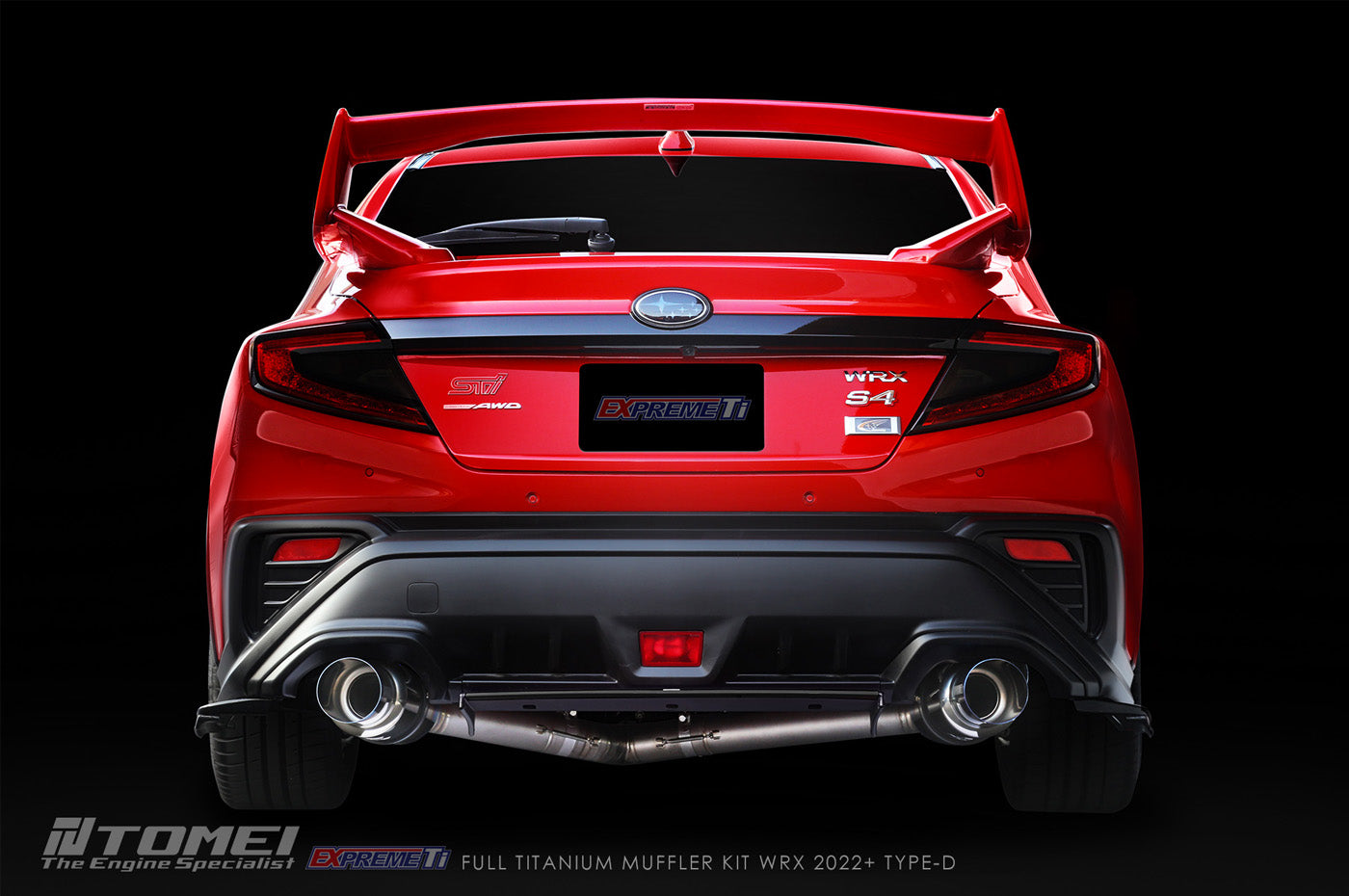 Tomei Expreme Titanium Type-D Dual Exit Full Exhaust for 2022+ WRX VB (TB6090-SB06B)
