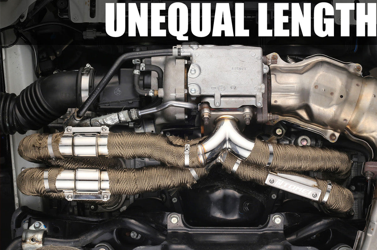 Tomei Expreme Unequal Length Exhaust Manifold for 2015-2021 WRX (TB6010-SB04A) installed with heat wrap