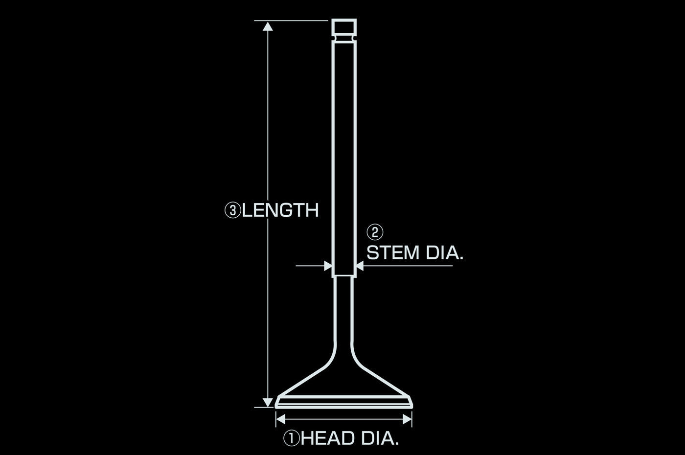 Tomei Racing Valves for R35 Nissan GTR (TA303A-NS01A) diameter measurements