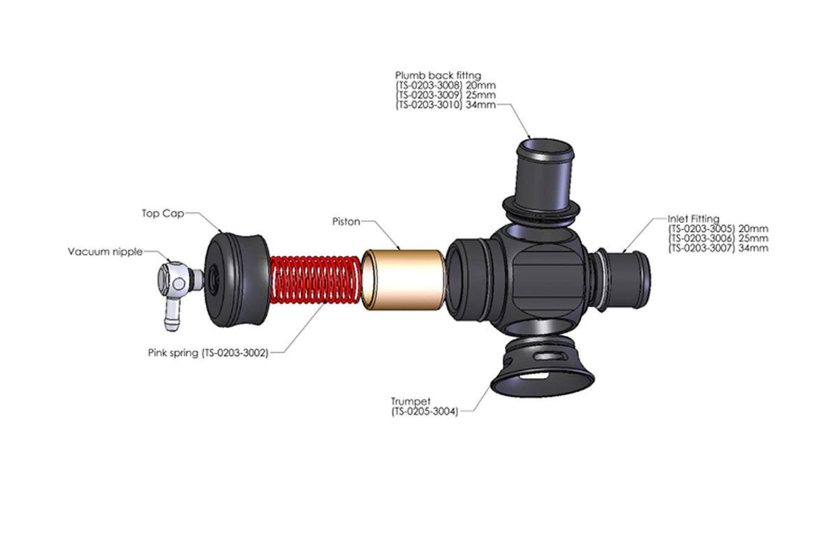Turbosmart BOV Kompact 34mm for Evo/3000GT (TS-0203-1023)