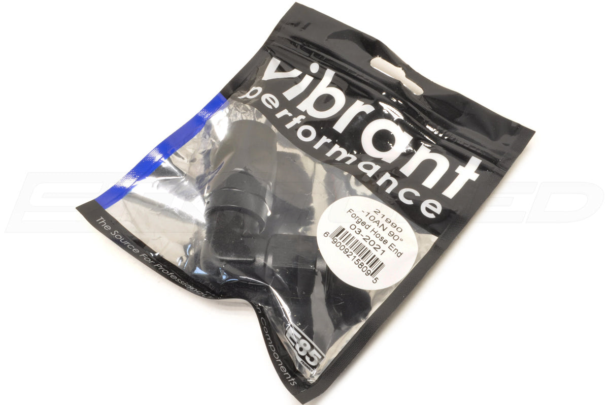 Vibrant 90° Tight Radius Forged Hose End Fittings (21990 -10AN is Pictured)