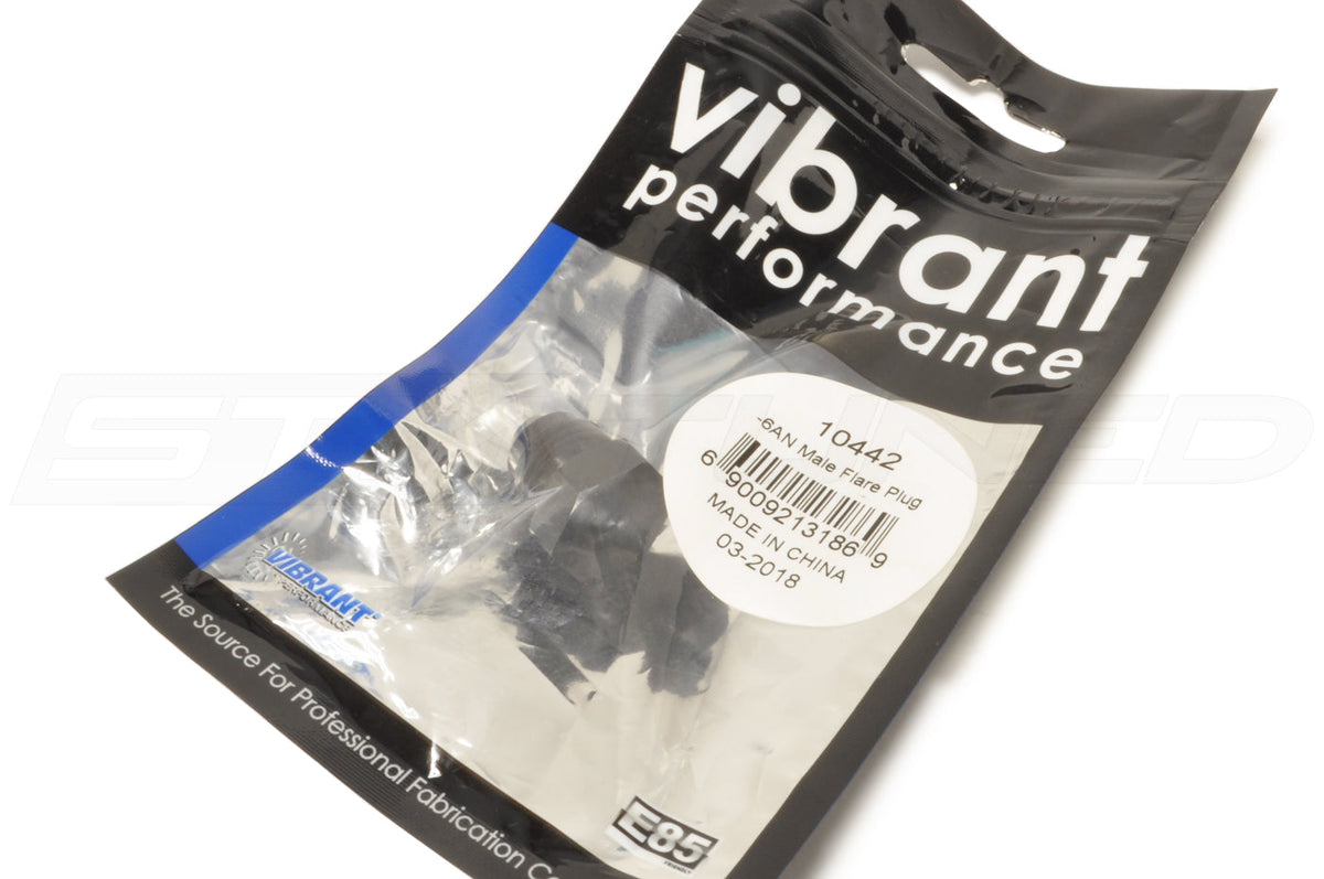 Vibrant AN Flare Hex Head Plug (10442 -6AN Pictured)
