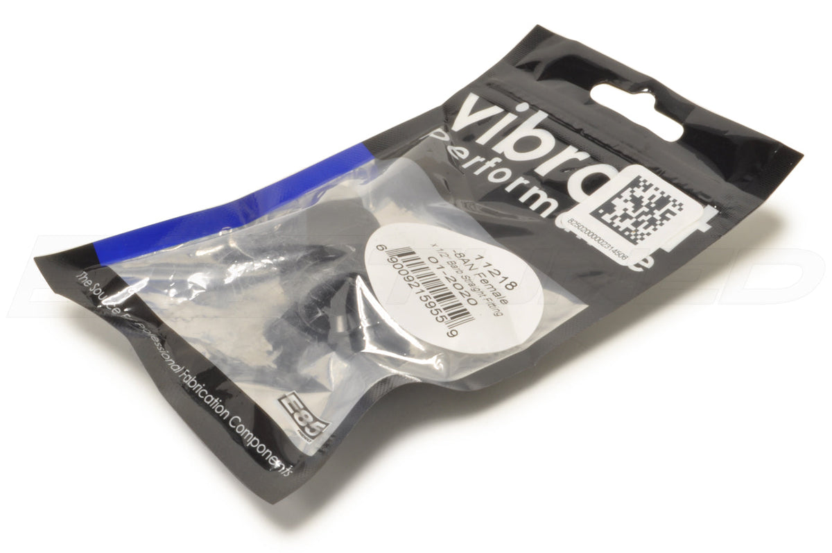 Vibrant -AN to Hose Barb Straight Adapter (11218 -8AN to 1/2" Barb is Pictured)