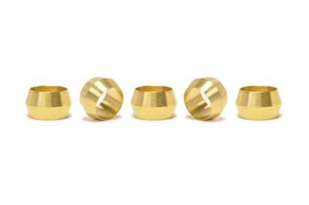 Vibrant Brass Olive Inserts (Pack of 5)