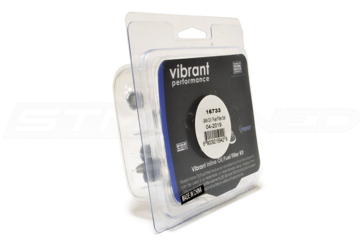 Vibrant Inline Fuel/Oil Filter Set (16733 -3AN is Pictured)