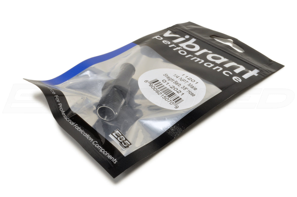 Vibrant Male NPT to Hose Barb Straight Adapter (11201 is Pictured)