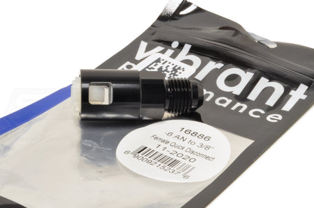 Vibrant Quick Disconnect EFI Adapter Fitting (16886 -6AN to 3/8" Hose is Pictured)
