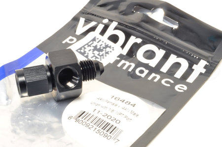 Vibrant Union Adapters with 1/8" NPT Port (16484 Female -4AN to Male is Pictured)