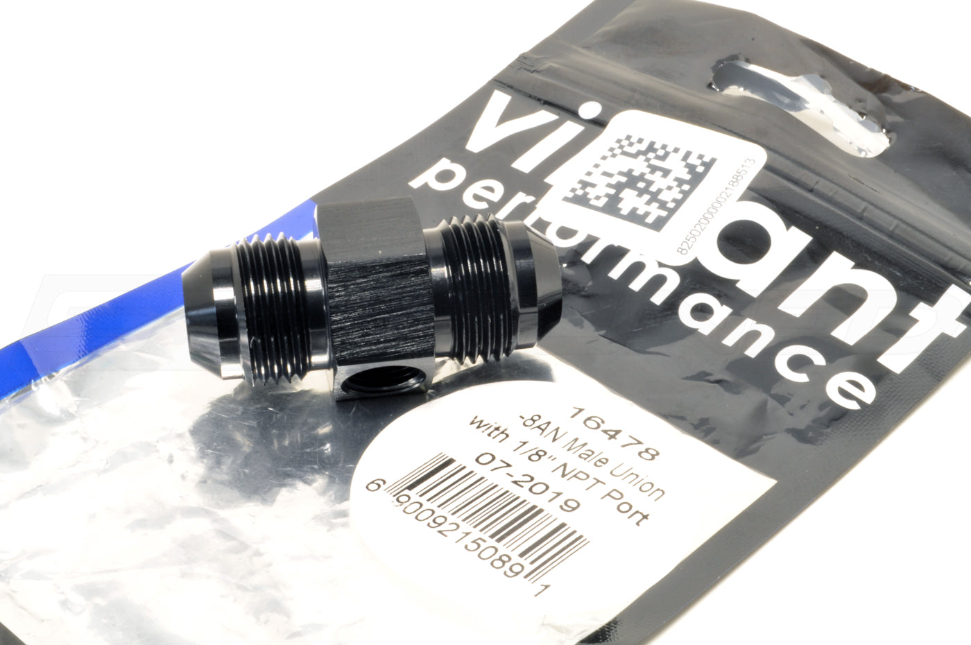 Vibrant Union Adapters with 1/8" NPT Port (16478 -8AN Male to Male is Pictured)